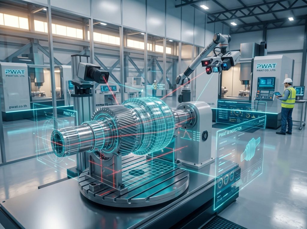 การตรวจวัดคุณภาพชิ้นงานกลึงด้วย AI Machine Vision ความแม่นยำสูง